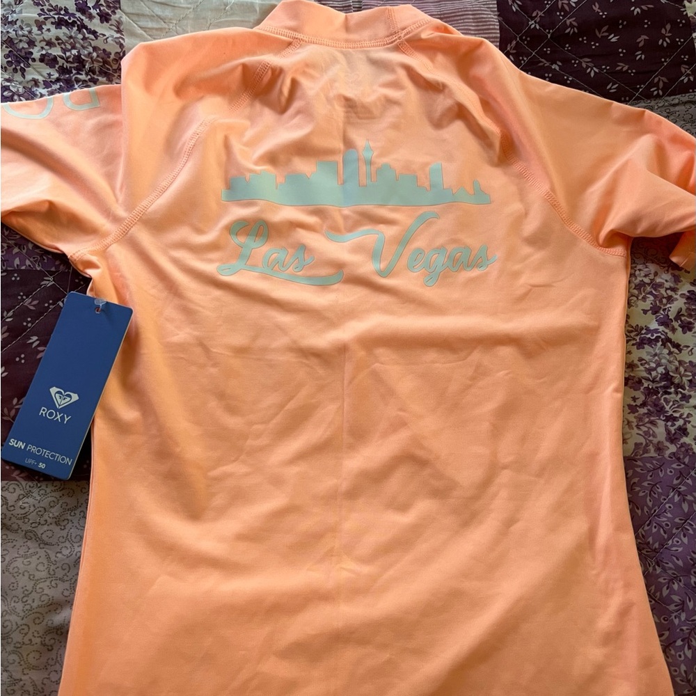 Roxy Peach Rash Guard - Picture 2 of 2